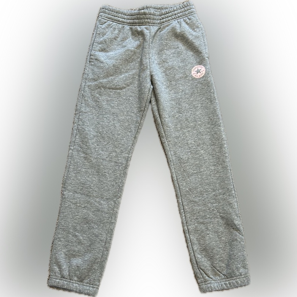 Converse Chuck Taylor Girls Gray Fleece Lined Joggers. Girl’s L 12-13 years NWOT